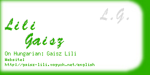 lili gaisz business card